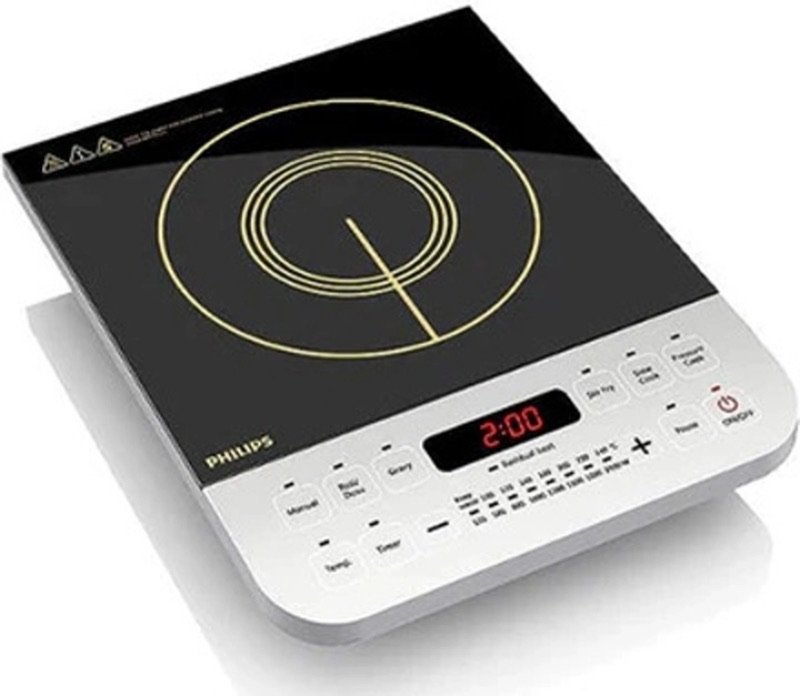 PHILIPS 2100 W Induction Cooktop Push Button (Black, HD4928/01)